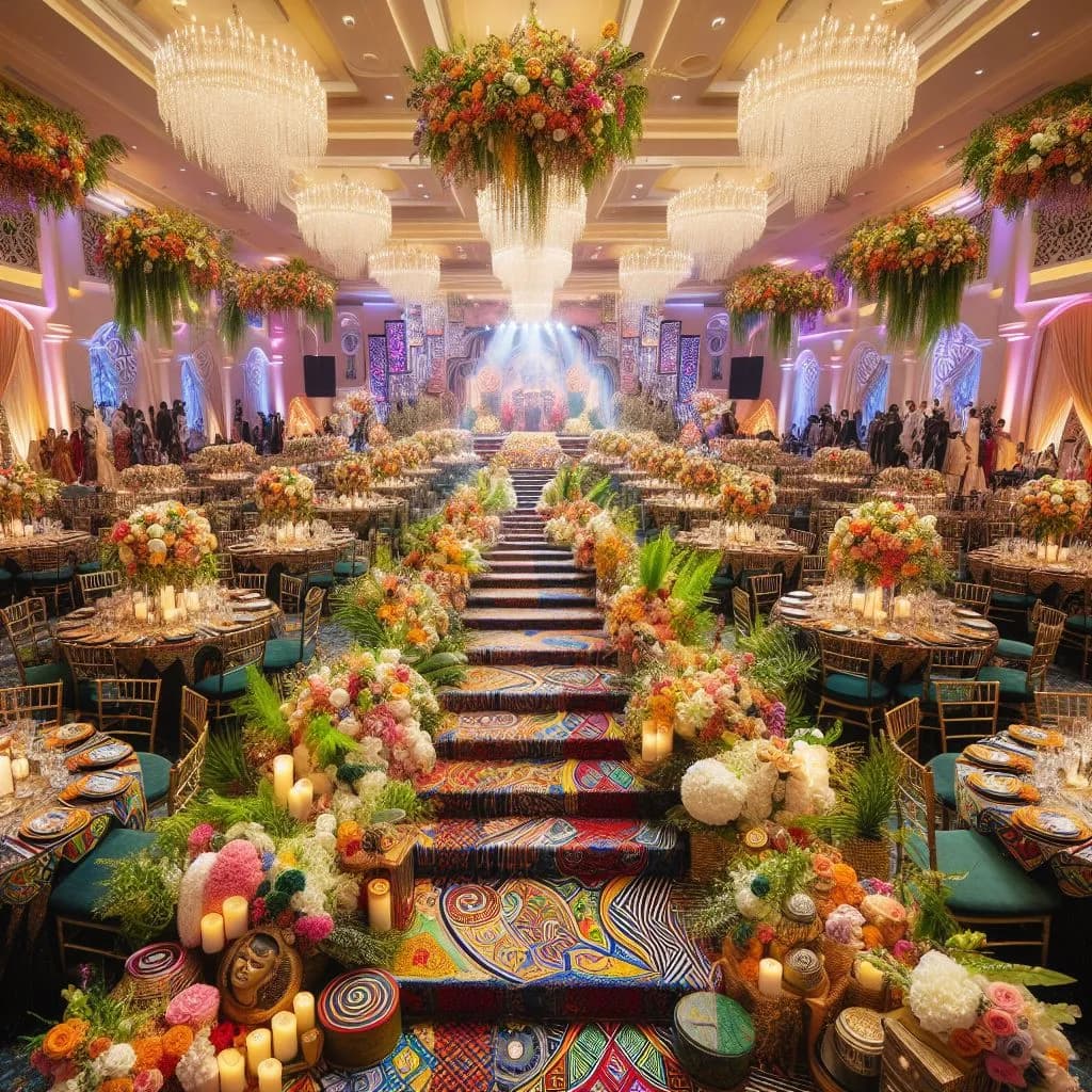 Elegant event decoration setup